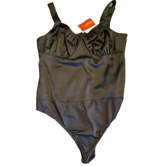 INTEMPO black bodysuit size 12 Large NEW - Picture 1 of 4